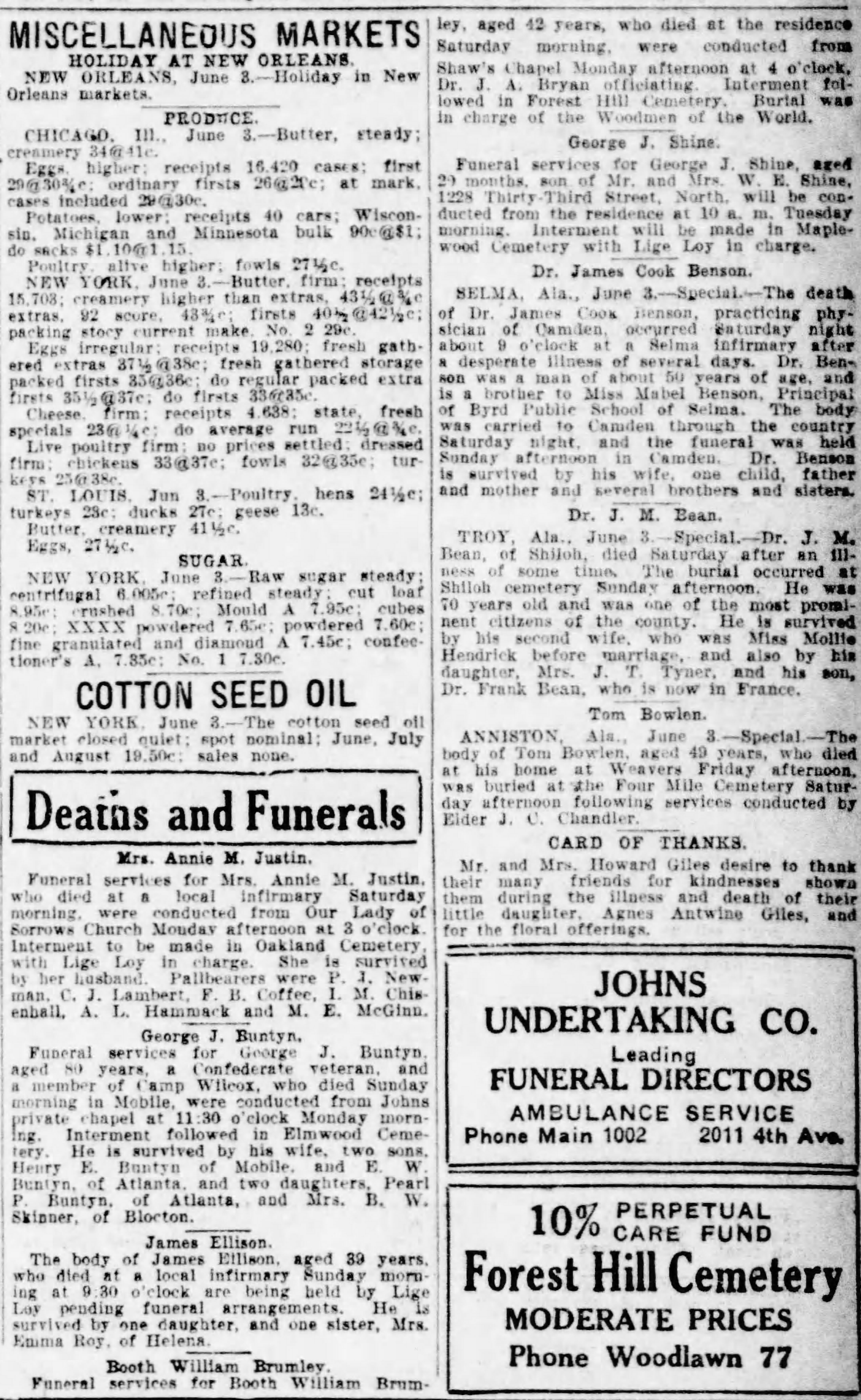 Booth William Brumley obituary